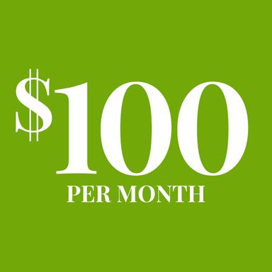 $100 per month
